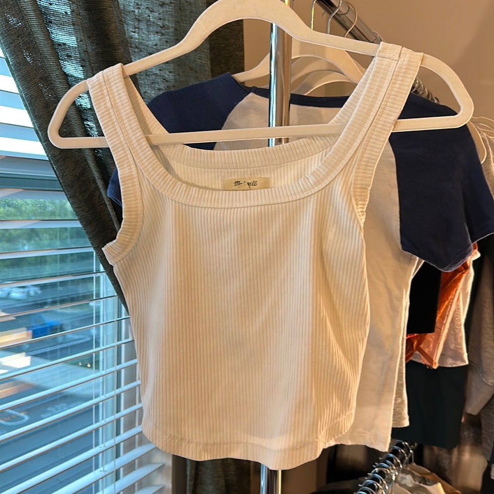 Madewell The Tailored Crop Tank In Sleekhold